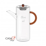 Oliera in vetro borosilicato. Capacit : 500 ml. Manico marrone.