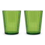 Set 2 bicchieri in acrilico. Capacit  370 ml. Colore verde.