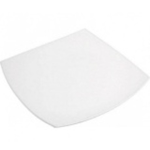 TEMPERED WHITE QUADRATO SOUP PLATE 20