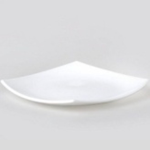 TEMPERED WHITE QUADRATO DESSERT PLATE  19